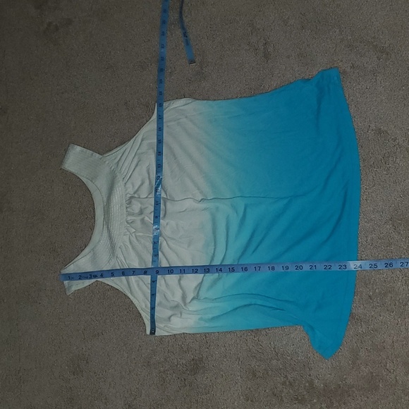 Express s flowy rwhite fades to blue ombre acerback - Picture 6 of 6